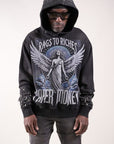 Fallen Angels Hoodie With Rhinestones | Black