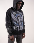 Fallen Angels Hoodie With Rhinestones | Black