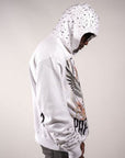 Fallen Angels Hoodie With Rhinestones | White