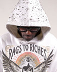 Fallen Angels Hoodie With Rhinestones | White