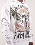 Fallen Angels Hoodie With Rhinestones | White