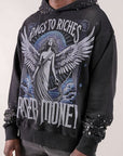 Fallen Angels Hoodie With Rhinestones | Black