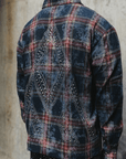 Rhinestone Flannel L/S | Blue/Red
