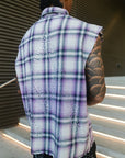 Rhinestone Flannel Purple