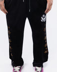 Heart Over Greed Velour Pants | Black