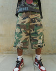 Crystalized Shorts in Camo