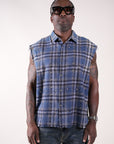 Rhinestone Flannel Blue