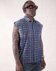 Rhinestone Flannel Blue