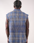 Rhinestone Flannel Blue