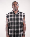 Rhinestone Flannel Black