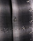 Rhinestone Flannel Black