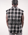 Rhinestone Flannel Black