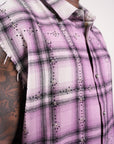 Rhinestone Flannel Purple