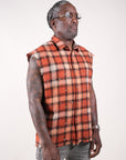 Rhinestone Flannel Orange