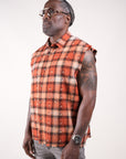 Rhinestone Flannel Orange