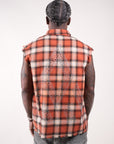 Rhinestone Flannel Orange