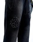 Pantaloni da jogging di carta neri