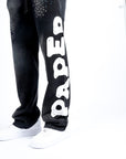 Pantaloni da jogging di carta neri