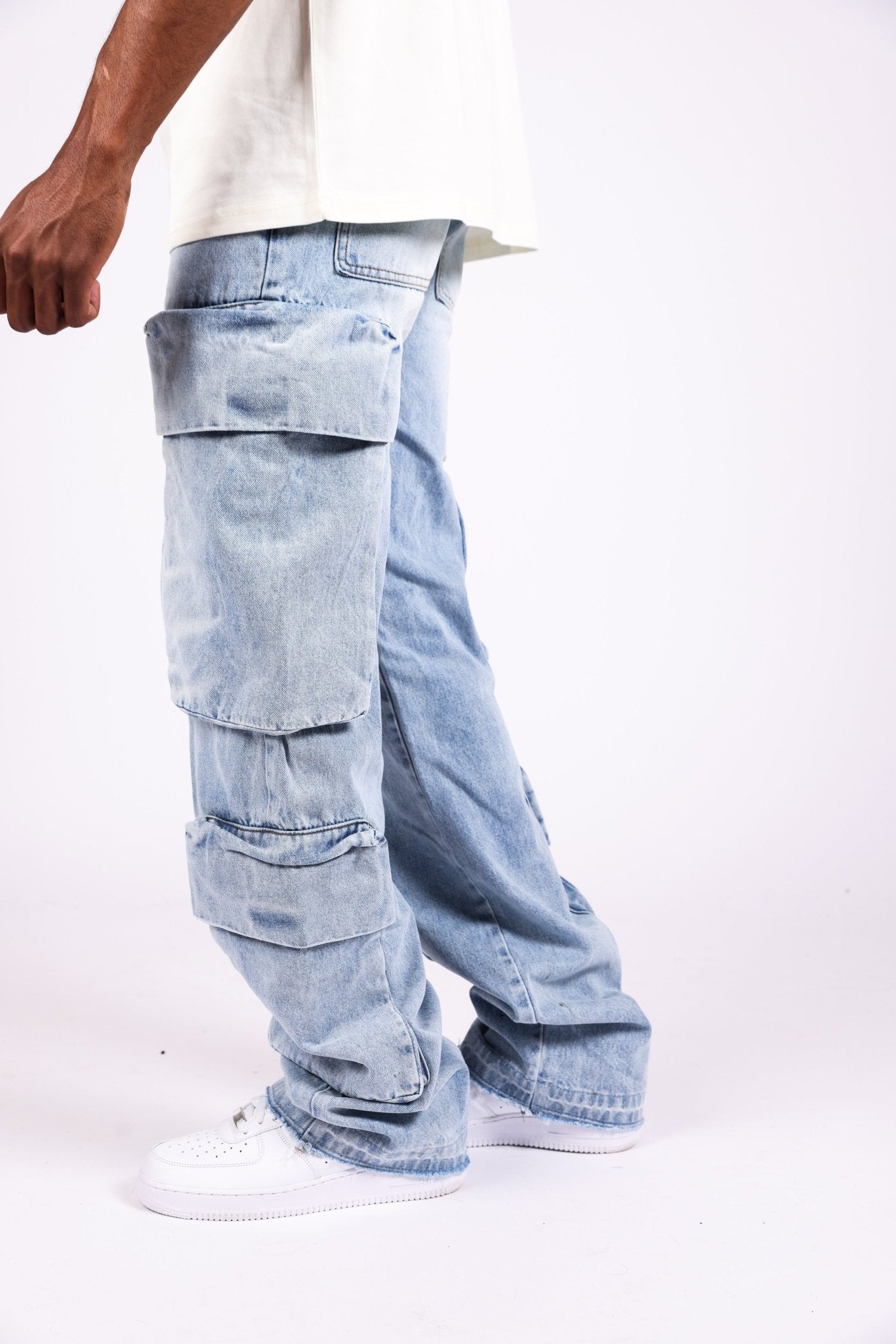 Money Bag Cargo Relaxed Blue