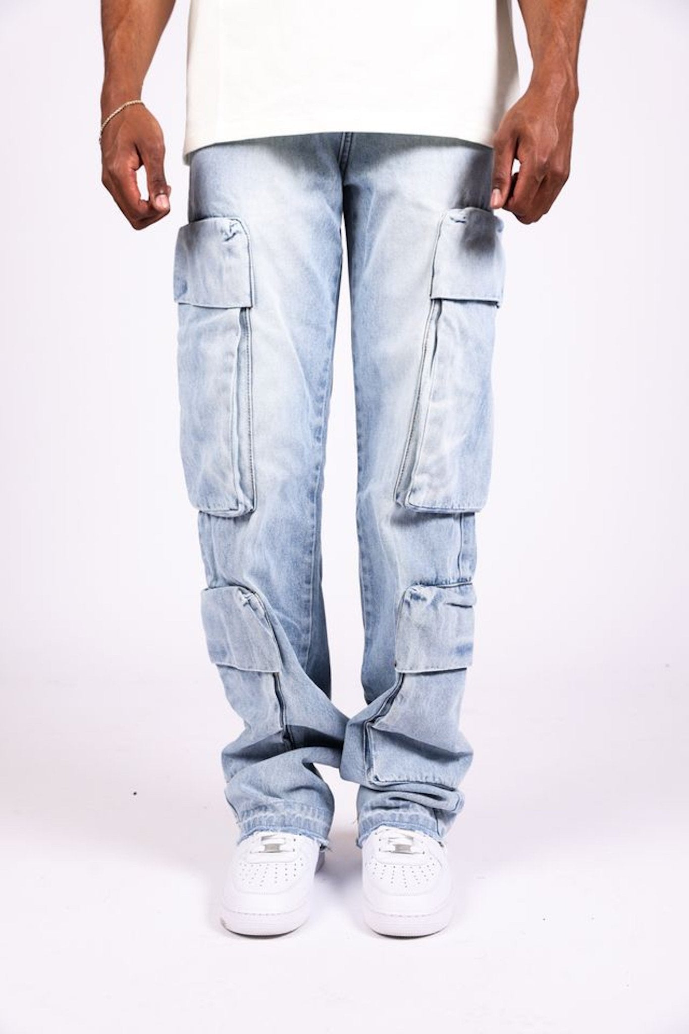 Money Bag Cargo Relaxed Blue