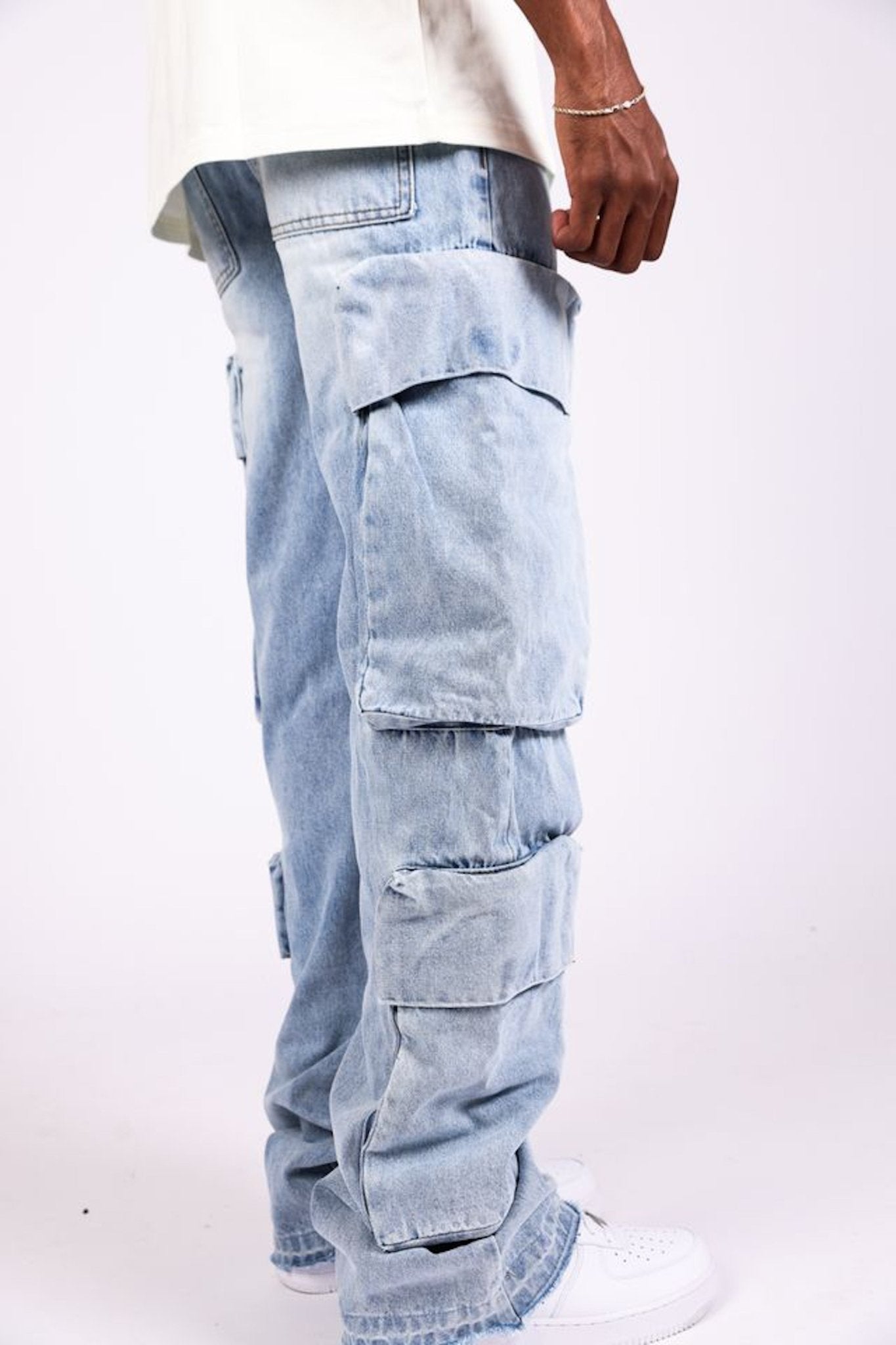 Money Bag Cargo Relaxed Blue