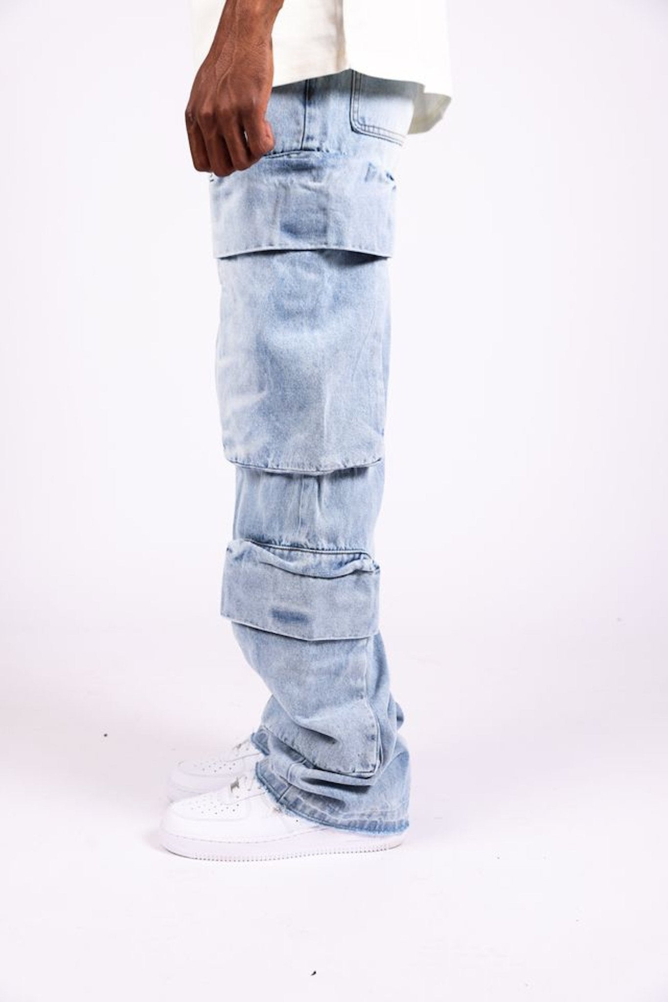 Money Bag Cargo Relaxed Blue