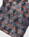 Rhinestone Flannel L/S | Blue/Red