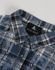 Rhinestone Flannel L/S | Blue