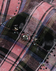 Rhinestone Flannel L/S | Pink