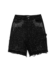 Shorts cristallizzati in nero corvino