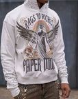 Fallen Angels Hoodie With Rhinestones | White