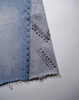 Crystalized Split Shorts in Blue