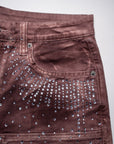 Crystalized Shorts in Burnt Orange