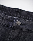 Crystalized Split Shorts in Black