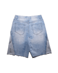 Crystalized Split Shorts in Blue