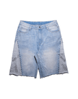 Crystalized Split Shorts in Blue
