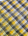 Rhinestone Flannel Yellow