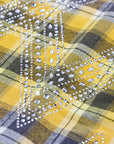 Rhinestone Flannel Yellow