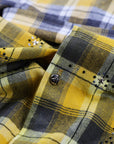 Rhinestone Flannel Yellow