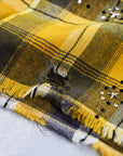 Rhinestone Flannel Yellow