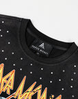 Maglietta Def Money Rhinestone S/S | Nera
