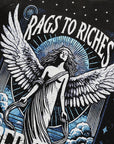 Maglietta Fallen Angels con strass a maniche lunghe | Nero