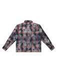 Rhinestone Flannel L/S | Blue/Red