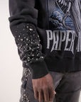 Fallen Angels Hoodie With Rhinestones | Black