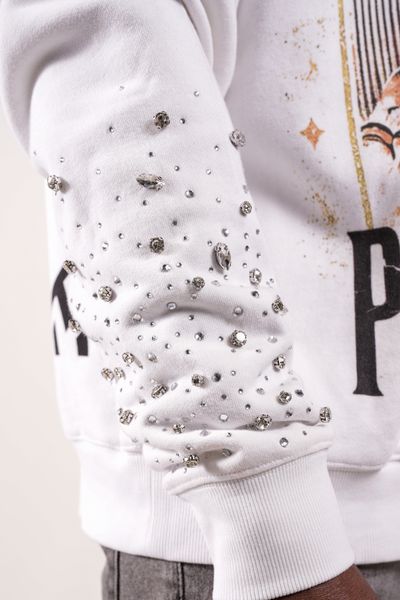 Fallen Angel Rhinestone Paper Money Fallen Angels Hoodie With Rhinestones