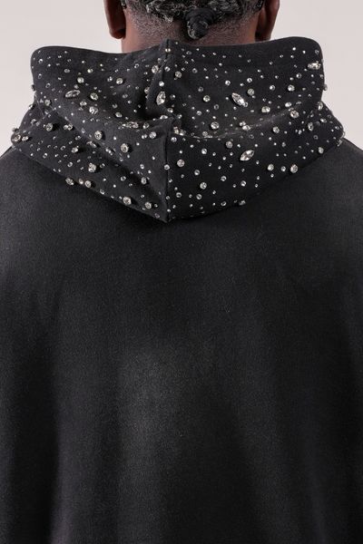 Fallen Angels Hoodie With Rhinestones | Black