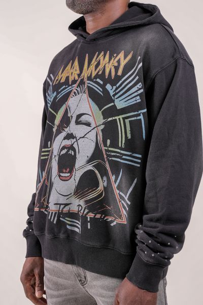 Def Money 2 Hoodie With Rhinestones | Black