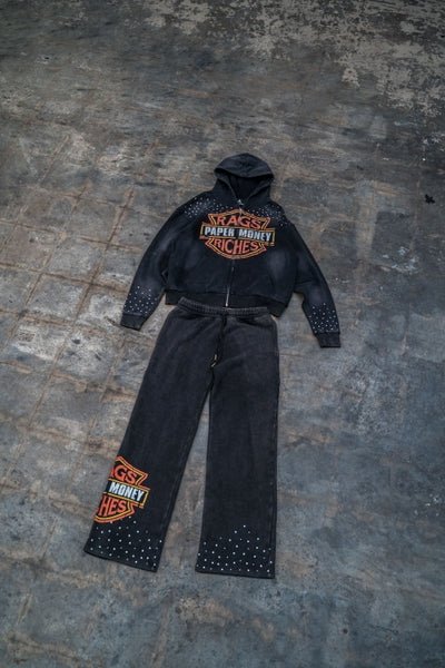 Moto Jogger With Stones | Black