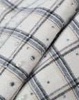 Diamond District Flannel With Rhinestones And Pearls | White