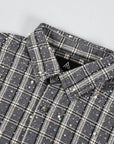 Diamond District Flannel With Rhinestones And Pearls | Grey
